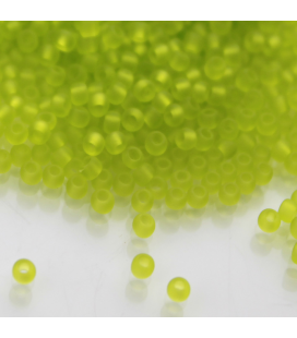 TOHO Round 11/0 Transparent-Frosted Lime Green - 10g