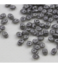 SuperDuo 2,5x5 mm Luster - Opaque Gray - 10g