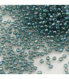 TOHO Round 11/0 Inside-Color Rainbow Lt Sapphire/Opaque Teal Lined - 10g