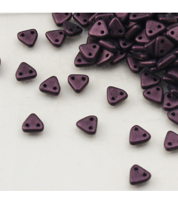 Triangle 6mm Metallic Suede Pink - 10g