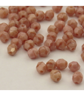 Beads Fire Polish 4 mm Pink-Coral