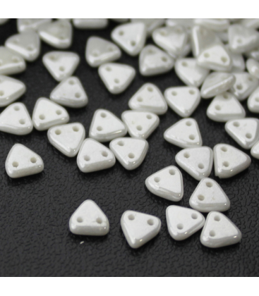 CzechMates Triangle 6mm Luster Opaque White - 10g
