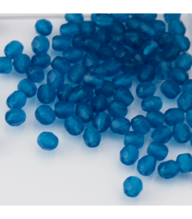 Beads Fire Polish 4 mm Matte - Capri Blue